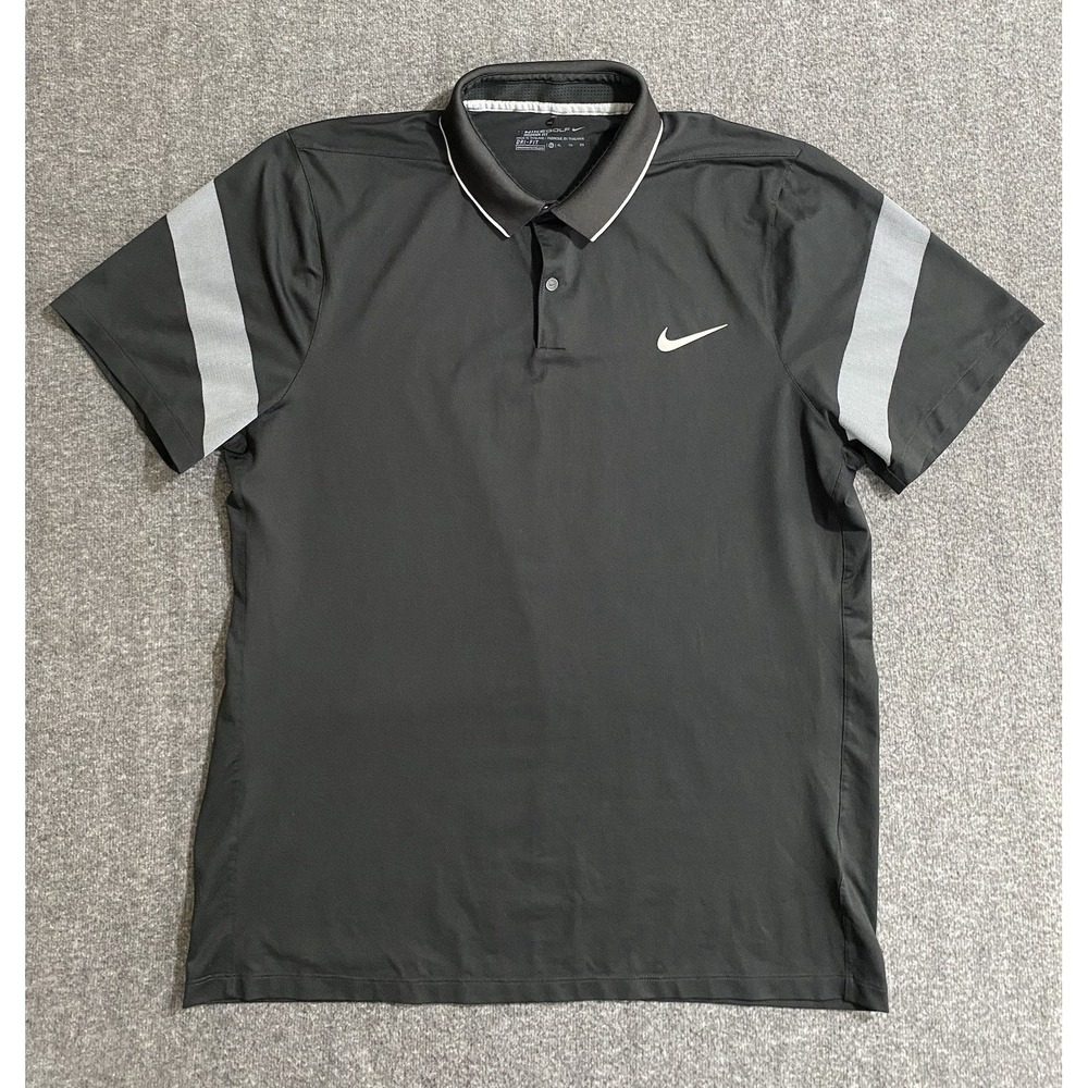 Nike Sri Fit Polo Shirt Mens Fly Framing Commander Golf Black Size XL